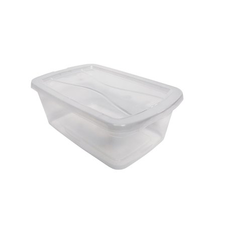 RUBBERMAID Cleverstore 4.75 in. H X 8.375 in. W X 13.375 in. D Stackable Storage Tote RMCC060005
